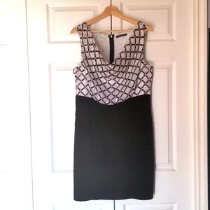 Black and White Check Pattern Dress